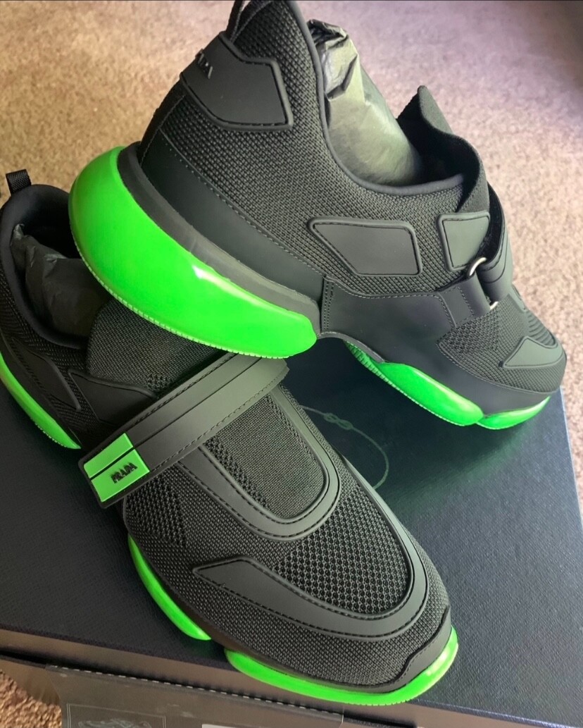 neon prada sneakers